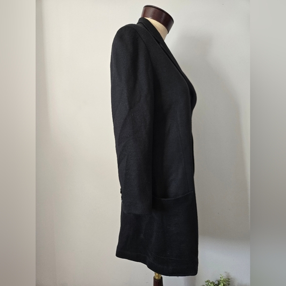 INGRAM ITALY Black Wool Midi Sweater Jacket. Size Small - Picture 4 of 13